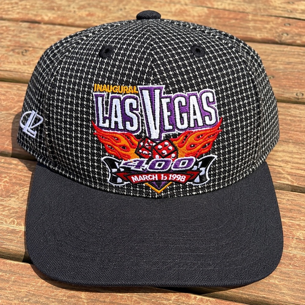Vintage Logo Athletic Las Vegas 400 Inaugural 1998 NASCAR Snapback Hat Black